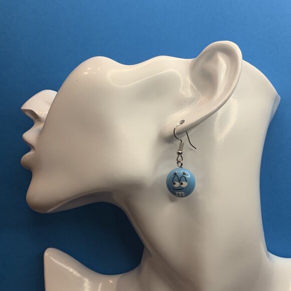 M & M Earring, Candy Earring, Gift Idea, Funny Food Earring, Silly Earring - Picture 2 of 5